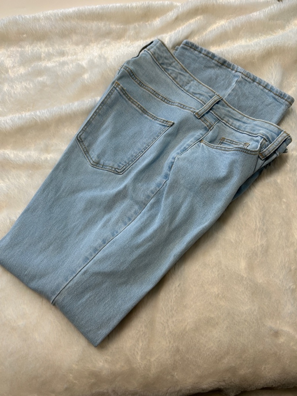 Classic Light Wash womens flare leg jeans